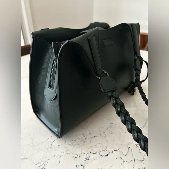 Calvin Klein Boho Dark Green Satchel - Picture 6 of 9